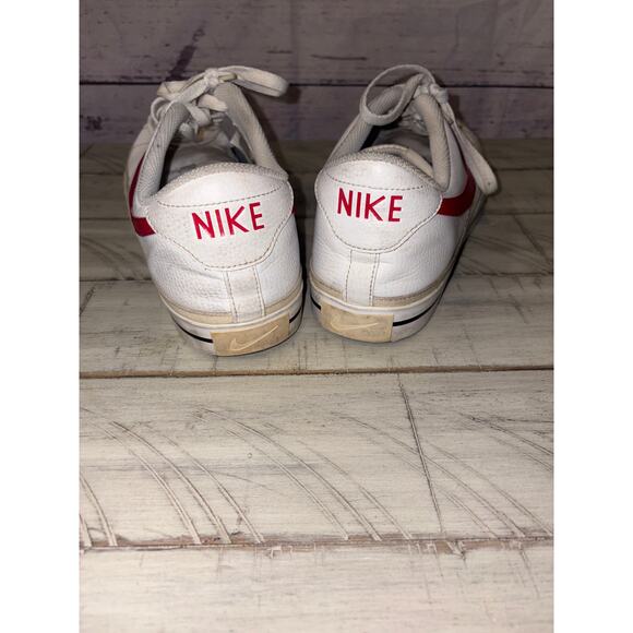 Nike Court Legacy White University Red Sneakers Sz 13 - Picture 4 of 7